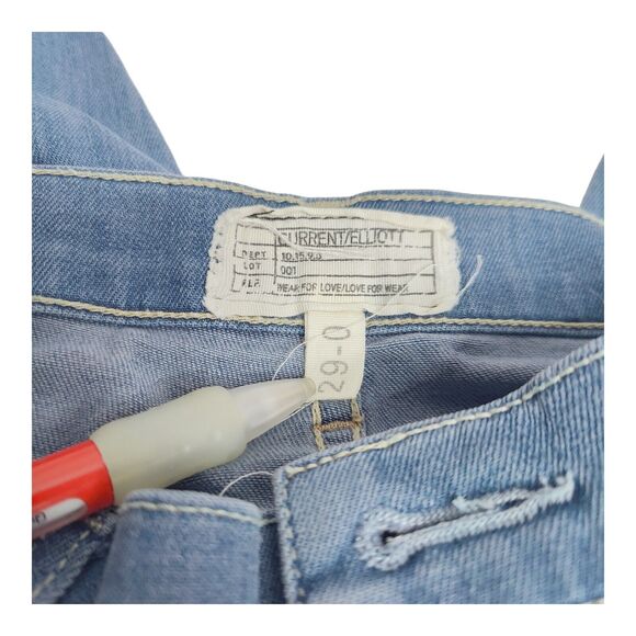 Current/ Elliott Womens Size 6 High Waisted Stiletto Skinny Jeans Light Denim - Picture 2 of 8